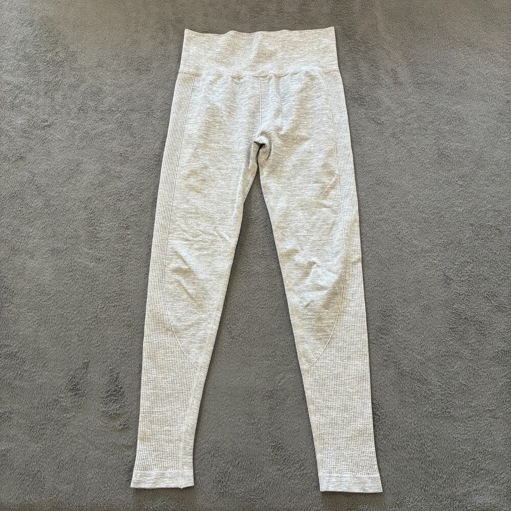 Forever 21 Grey White High Waisted Seamless Activewear Leggings Women's Size M